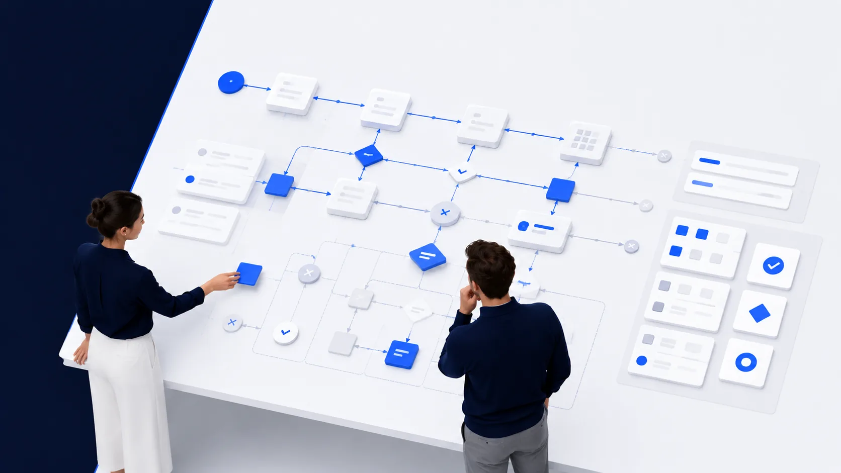 A team designing a better operational process.